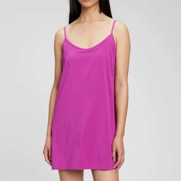 New Gap Tennis Yoga Golf one piece Workout Pink Dress built-in shorts GapFit NWT - Picture 2 of 7